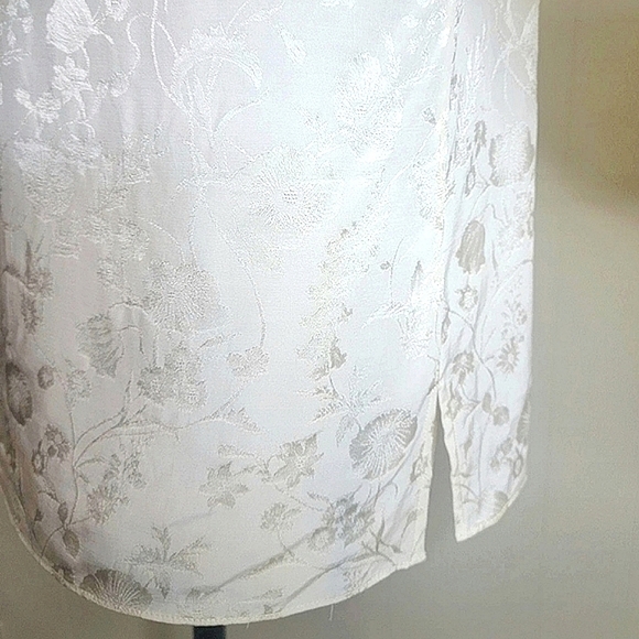 Shoshanna Lyam Long Sleeve Damask Blouse XS Winter White NWT - Picture 10 of 14